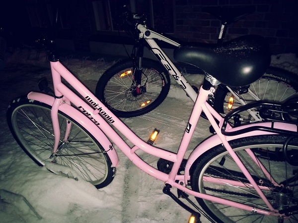 rosa cykel
