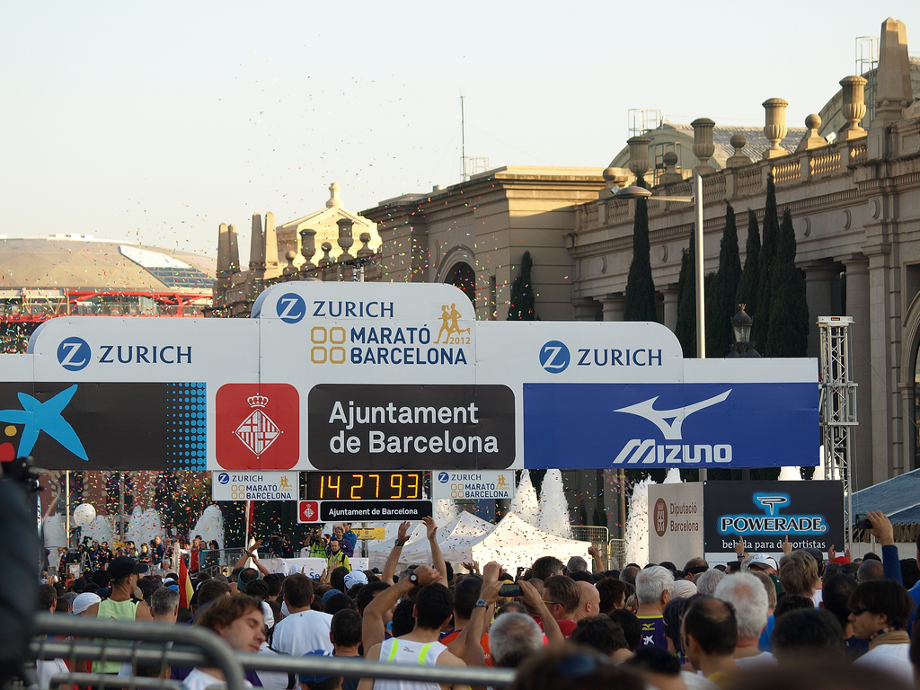Inget helt maraton i Barcelona