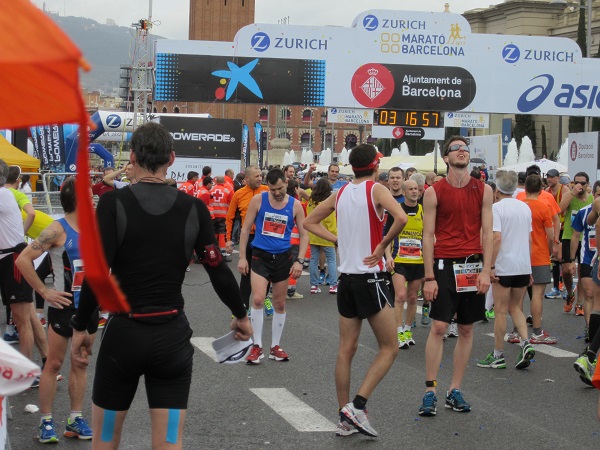 Barcelona Marathon målgång