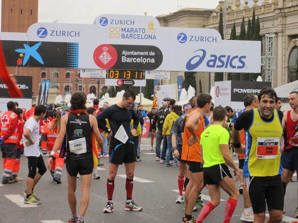 målgång barcelona marathon