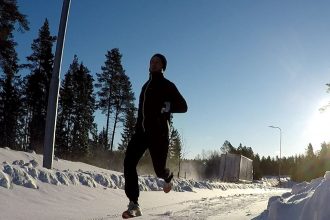 maratonträning snölöpning