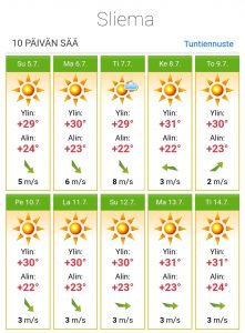 soltimmar på malta