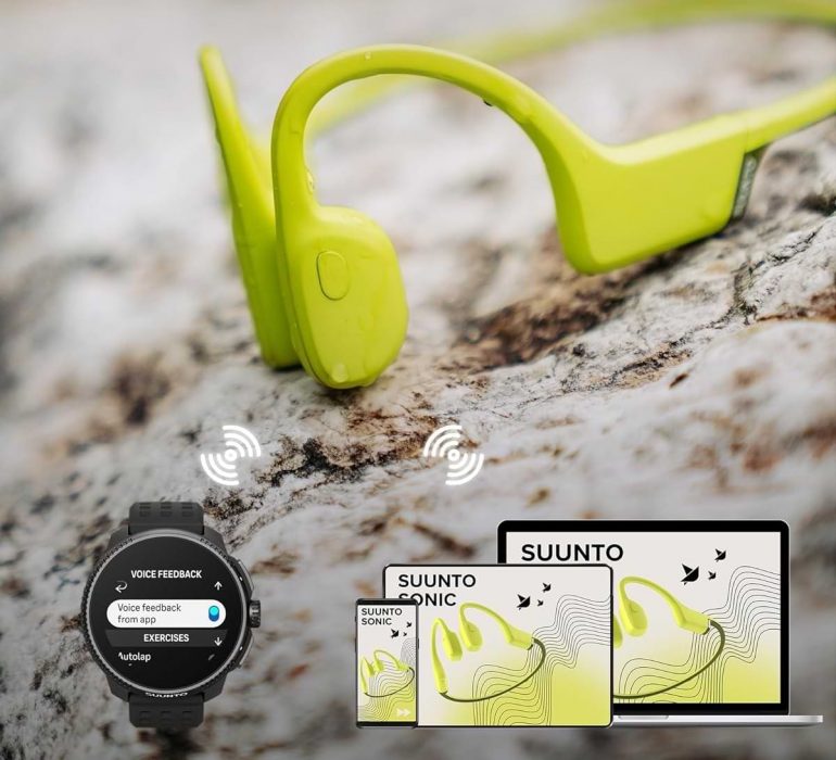 SUUNTO Sonic Open-Ear Bone Conduction Sports Headphone, Bluetooth