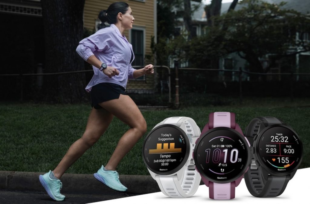 the new garmin forerunner 165 running watch