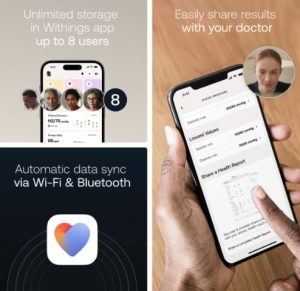 Withings BPM Vision användning vid mobil