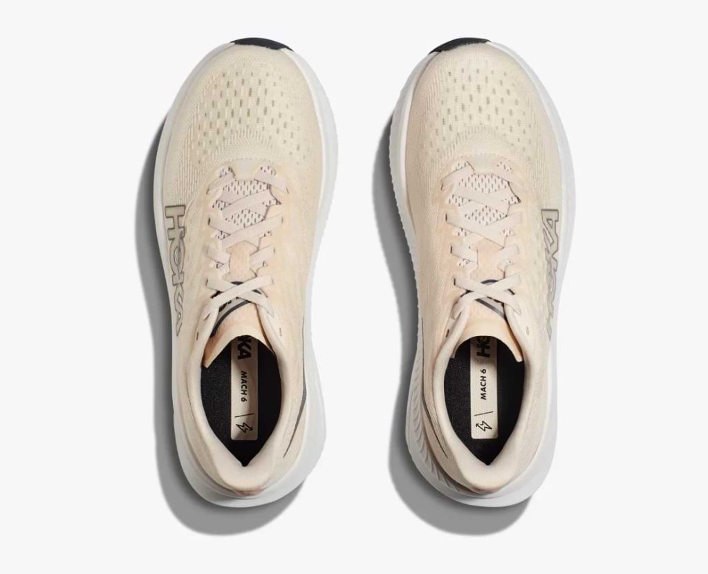 Hoka Mach 6 running shoe upper