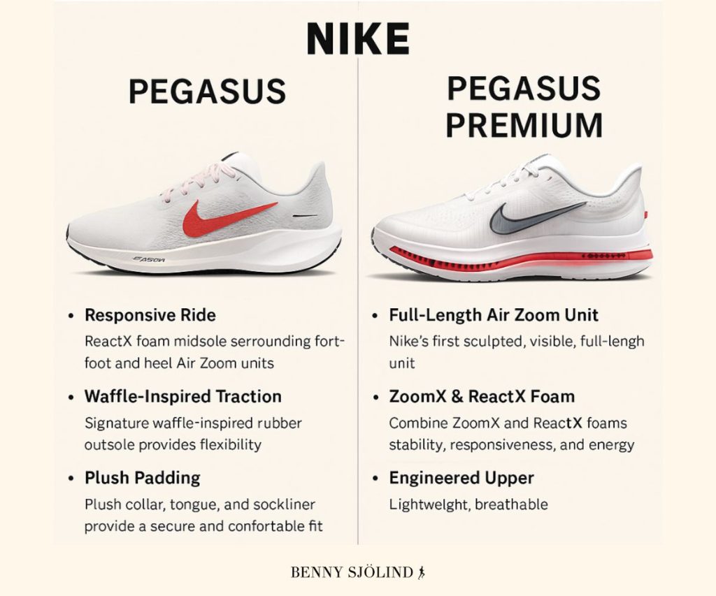 Nike Pegasus vs. Nike Pegasus Premium