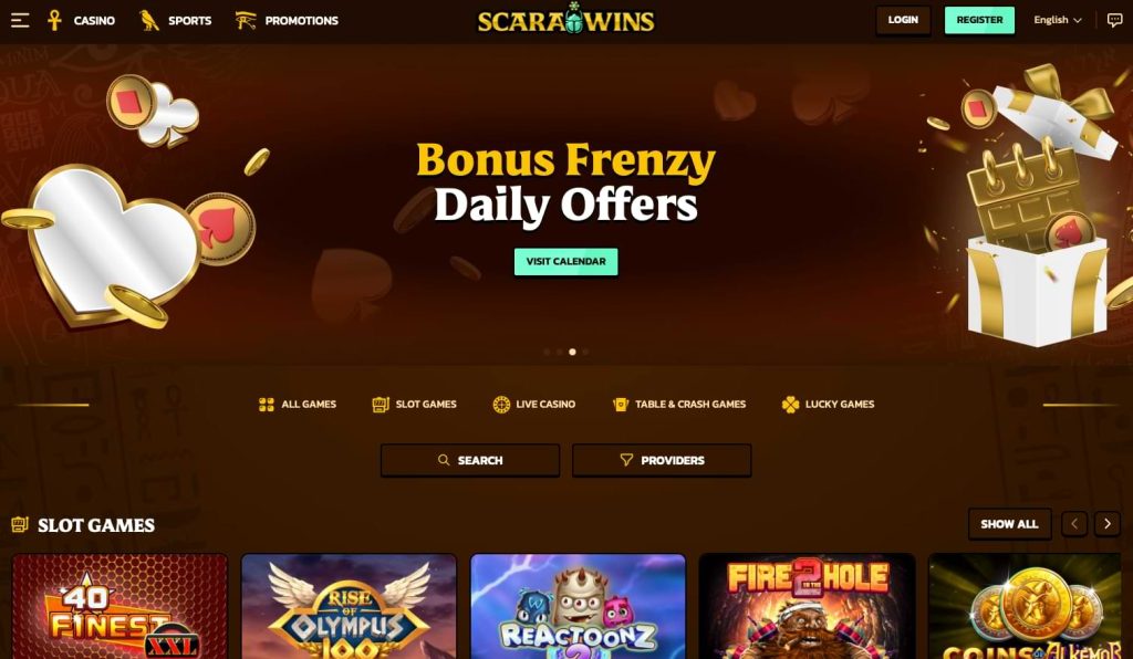 Scarawins casino hemsida