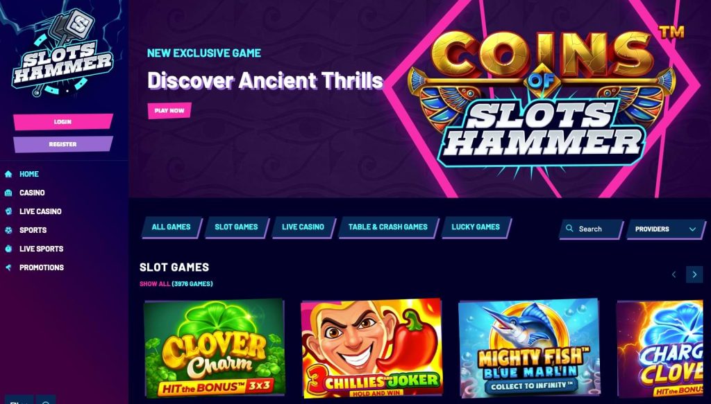 Slots Hammer casino hemsida
