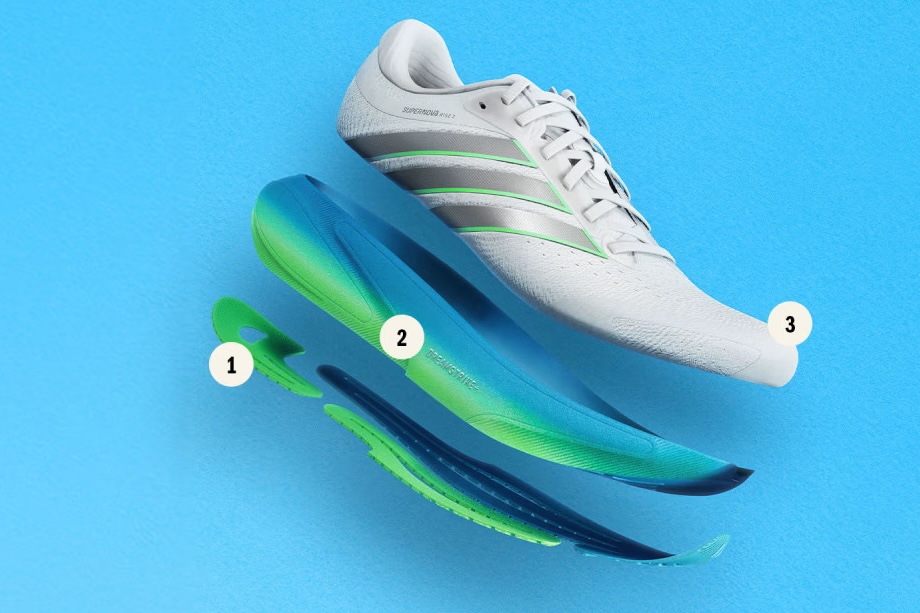 Olika lager på Adidas Supernova Rise 3