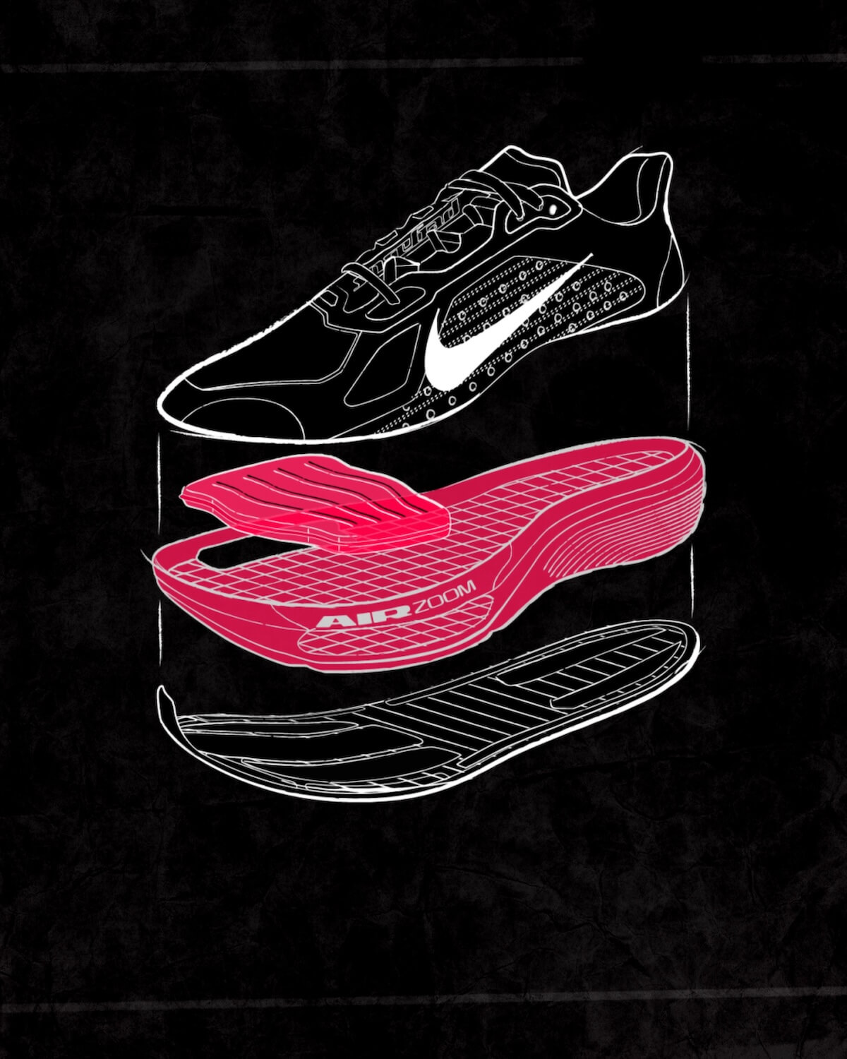 Nike Pegasus Plus 2 genomskärning bild