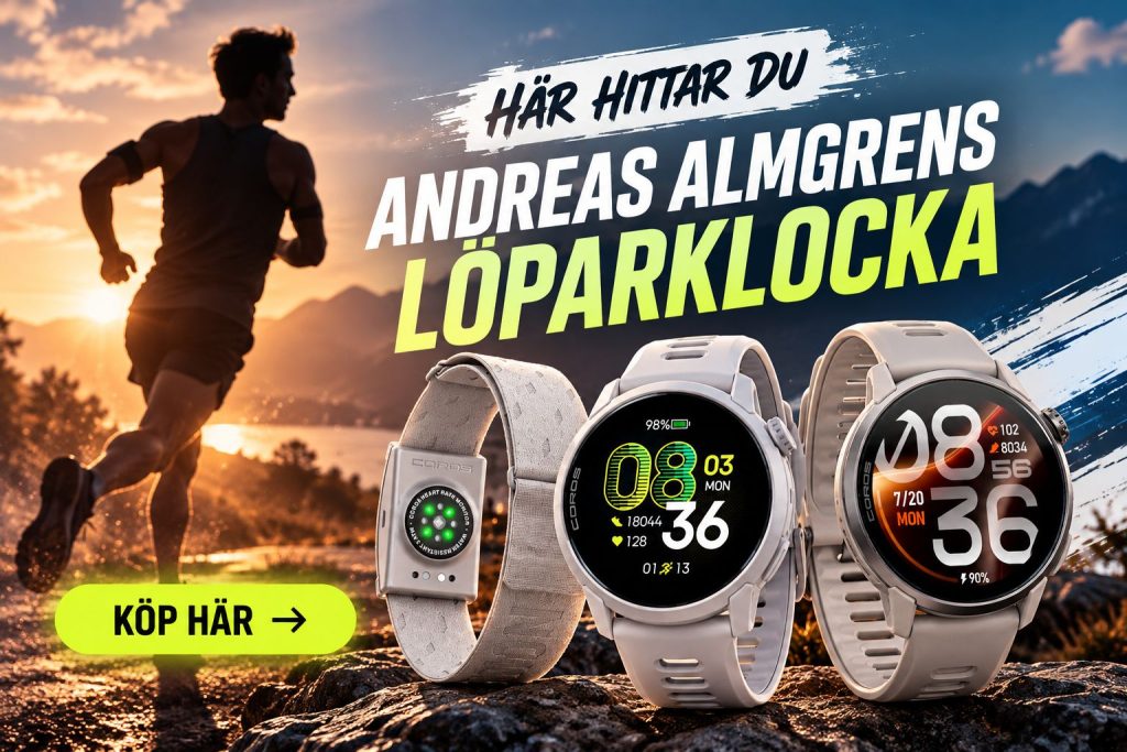 Andreas Almgrens löparklocka – COROS PACE 4, PACE 4 Pro och COROS pulsband