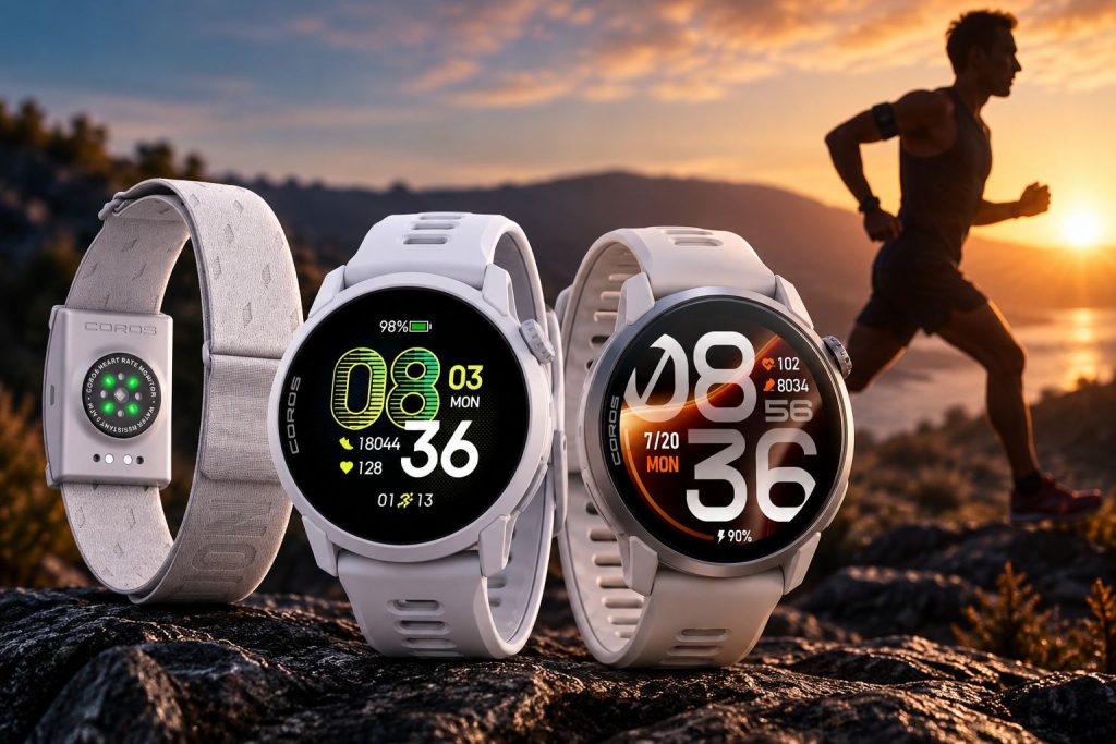 COROS PACE 4, PACE 4 Pro och pulsband – löparklocka och träningsutrustning som används av Andreas Almgren