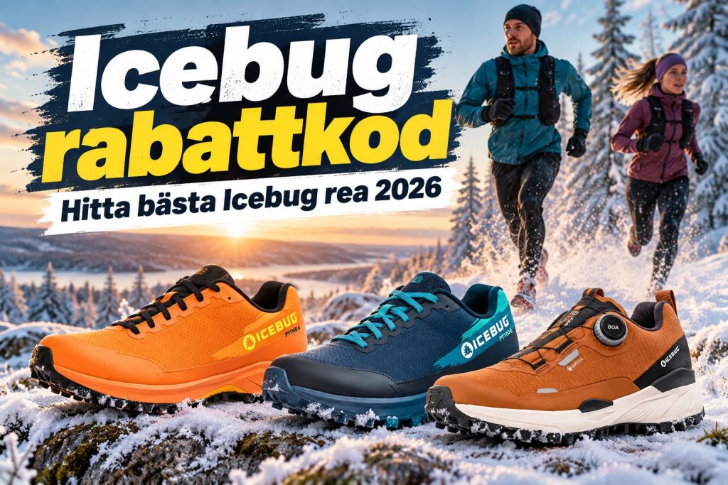 Icebug rabattkod 2026 och rea på Icebug skor för vinterlöpning